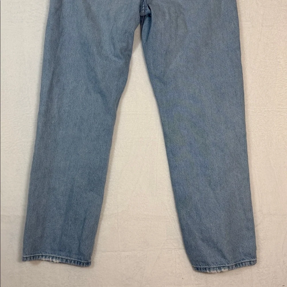 Madewell Light Blue Denim Jeans Low Slung Straight Jean Crossover Waist - Picture 16 of 16